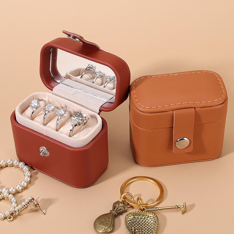 Jewelry Storage Box With Leather Material For Gift Travel Organizer