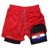 Croatia Flag Camouflage Muay Thai Kick Boxing Shorts Men Women Unisex Sportswear Double Layer Quick Dry Breathable Training Sport Gym Fitness Workout