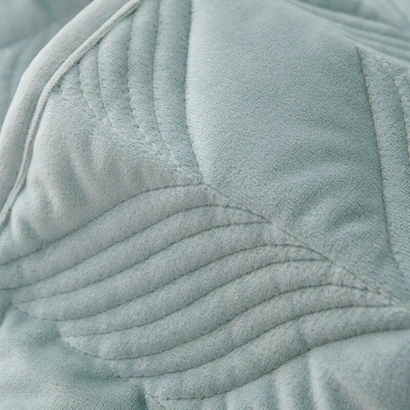 Modischer Sofabezug, rutschfest, für Wohnzimmer, Sofabezug, Handtuch, Herbst und Winter, verdickte warme Stickerei, Kombination aus Sofakissen