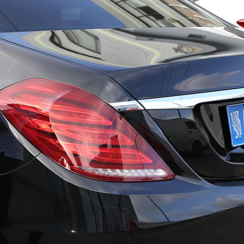 2pcs ABS Chrome Car Tail Strips Sequ Trim For Mercedes Benz S Class W222 2014-2018 Accessories
