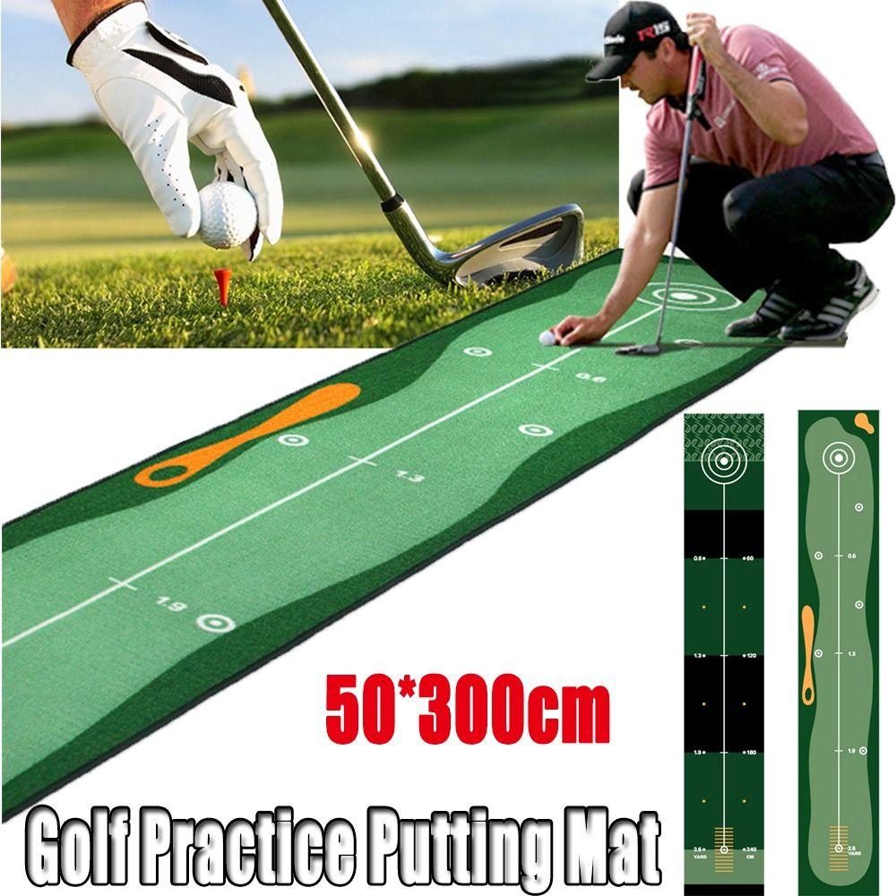 Foldable Golf Putting Practice Mat 50X300cm Golf Hitting Mat Golf Training Pad  Adults
