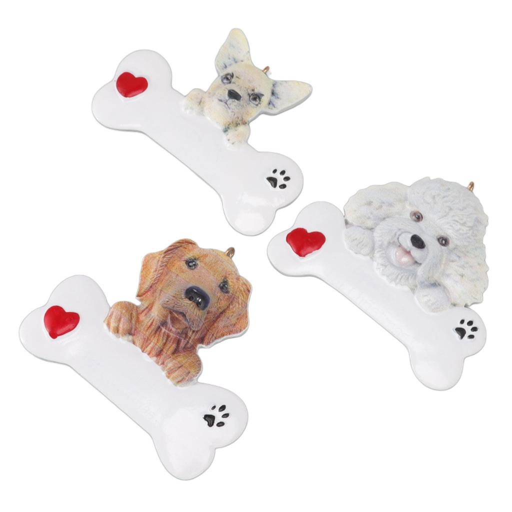 Christmas Tree Dog Resin Pendant Wear Resistant DIY Xmas Puppy Resin Pendant for Christmas Resin