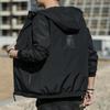 Men's Autumn and Winter Solid Color New Outdoor Sports Hooded Gown Blue Jacket Jacket Spring Charge Top