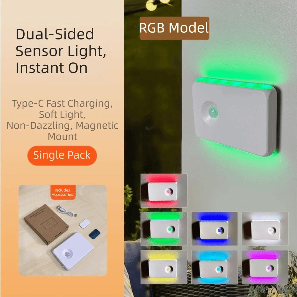 Energy Saving Magnetic Motion Sensor Light Rechargeable Wireless Smart Lamp Warm Light Indoor Lighting Bedroom