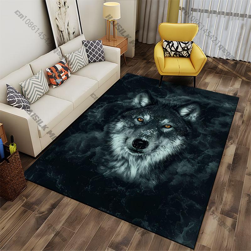 Wolf strength presence and mystery carpet Yoga living room room decor children's crawling mat doormat area rug games mat