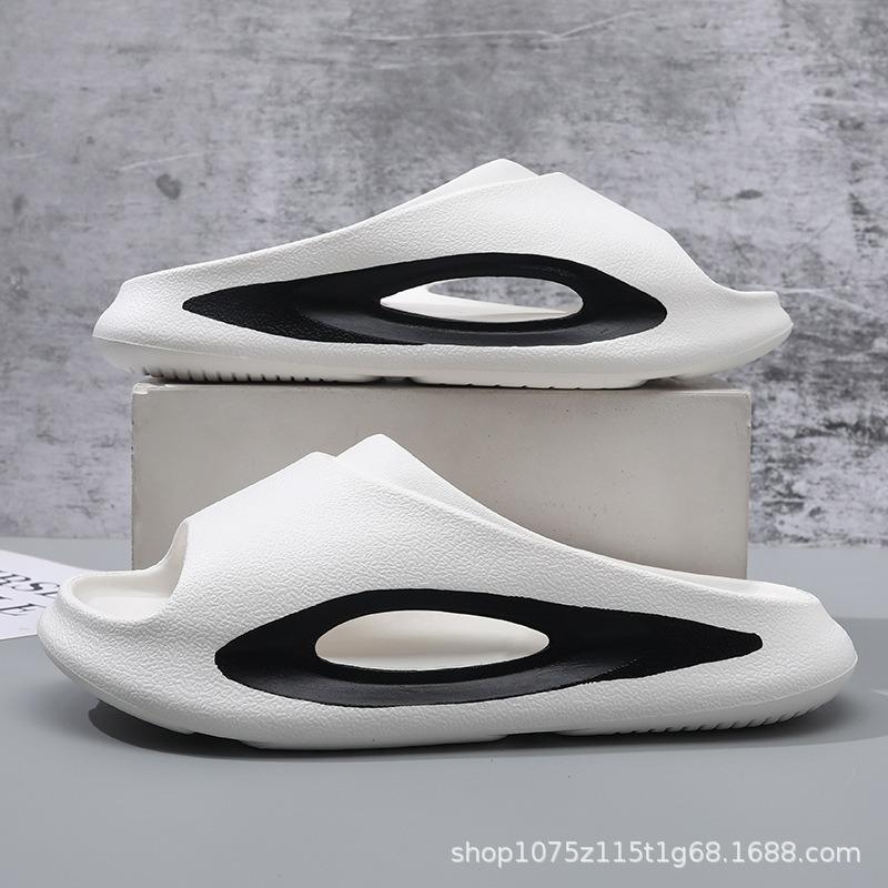 Slippers men's summer new couple fashion color matching outer wear home cool slippers non-slip beach one-word drag