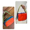 Colorful Patchwork Crossbody Bag Multi Zipper Cosmetic Toiletry Bag With Woven Strap Shoulder Bag For Women Gifts