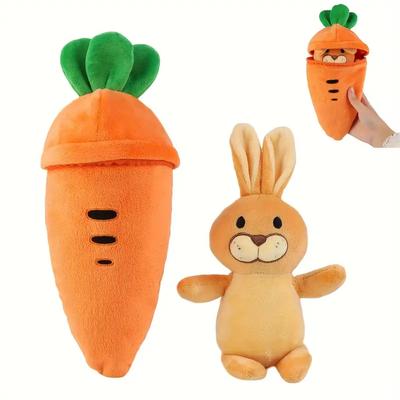 25cm Osterhase Plüschtier Weich Gefüllt Karotte Hase Plüschpuppe Reißverschluss Hase Ostergeschenk Muttertagsgeschenk Weihnachtsgeschenk