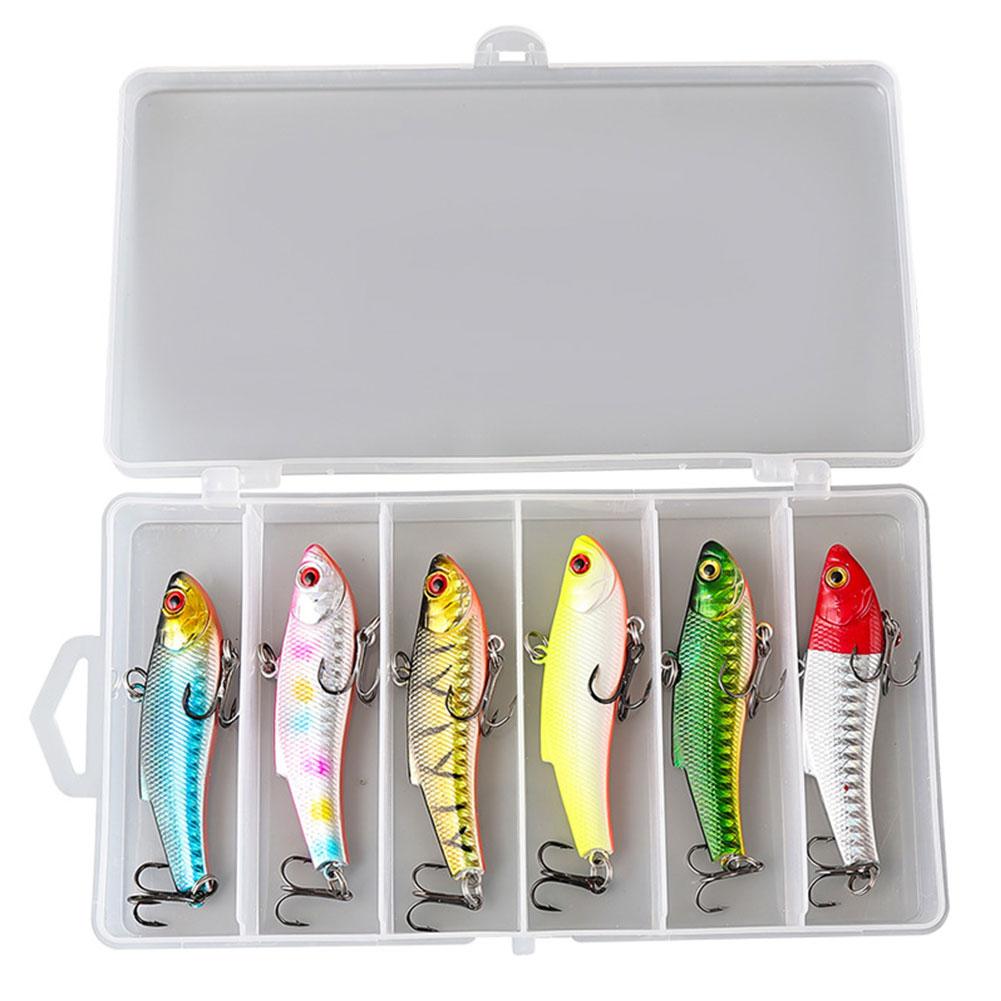 

6pcs/box Artificial Hard Baits Vibration Crankbait 7cm 16g Swimbait Fishing Bait for Bass Pike Perch Pesca