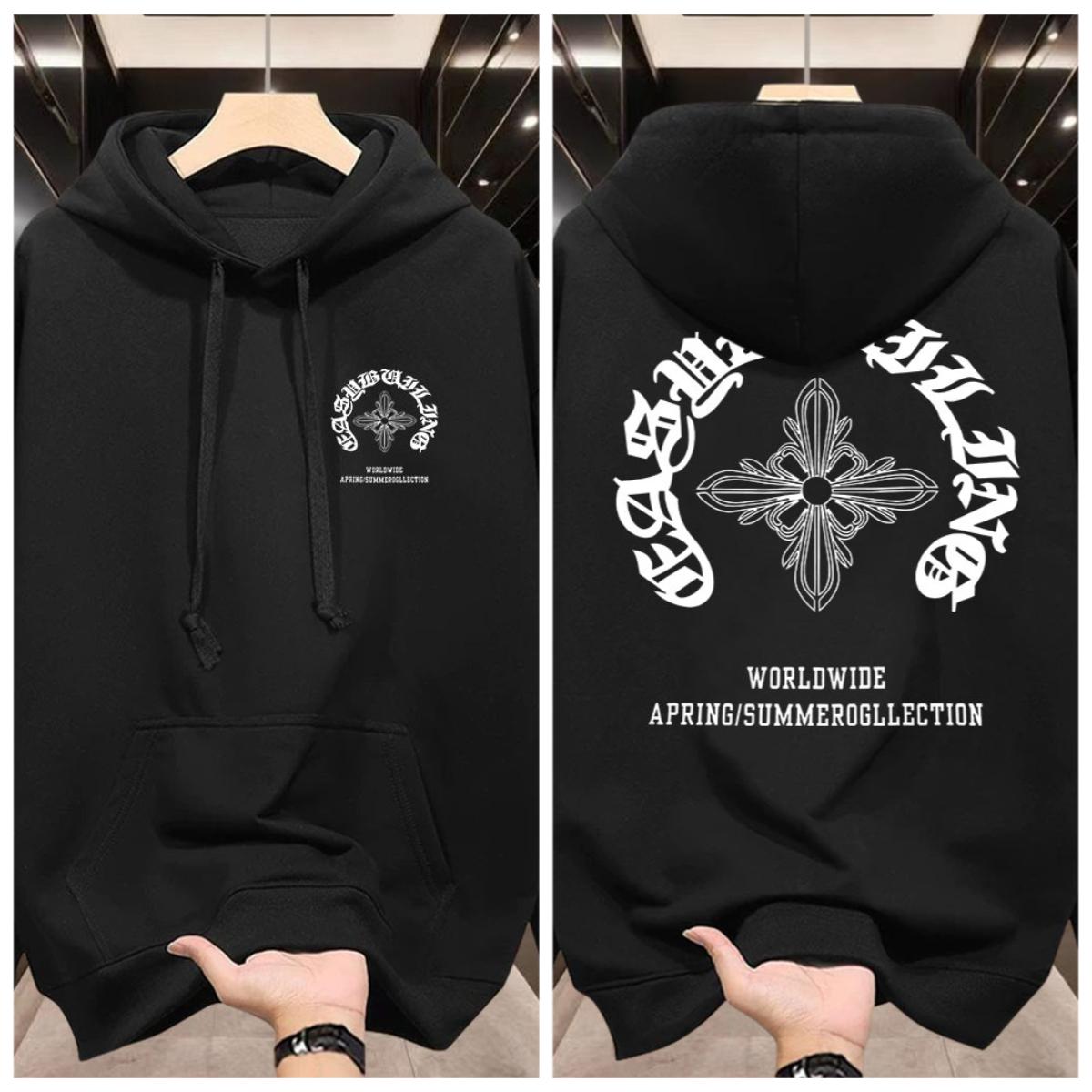 

New Trendy Brand Hoodie for Men 2025 New Spring and Autumn Thin Style Loose Hooded Casual Plush American Rascal Handsome Men s C 3XL