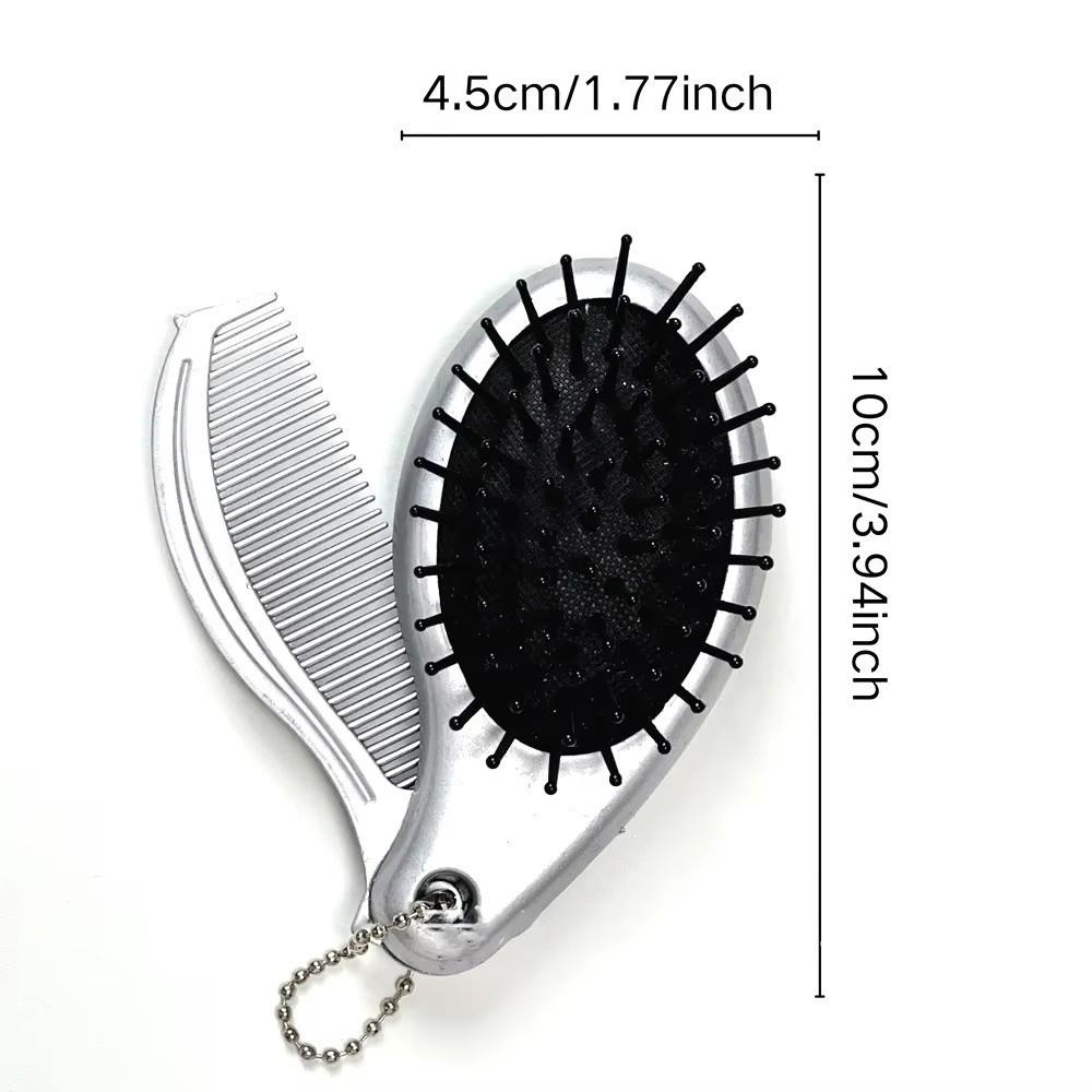 3-in-1 Foldable Hair Comb Mirror Foldable Air Cushion Comb Fashion Massage Comb