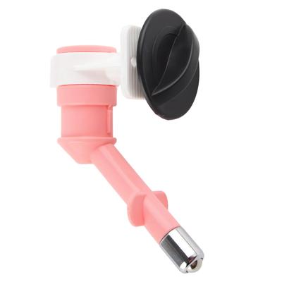 ABS Dog Feeder Hanging Leak Proof Nozzle Drinking Water Head Pet Supplies Accessory(Pink )