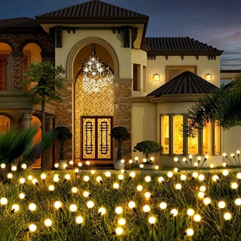 6/8/10L Solar Firefly Lights Waterproof Outdoor Garden Decoration Landscape Lights Lawn Lights Suitable for Festive Decoration.
