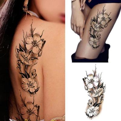Unisex Waterproof Plum Blossom Flower Arm Leg Tattoo Sticker Temporary Body Art