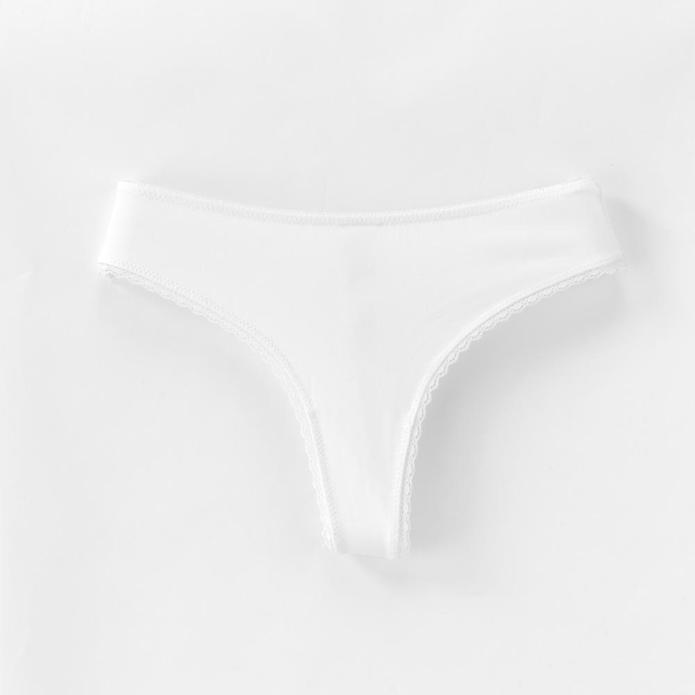 Pure cotton thong panties Women's sensual lace low-rise briefs Ladies' underwear