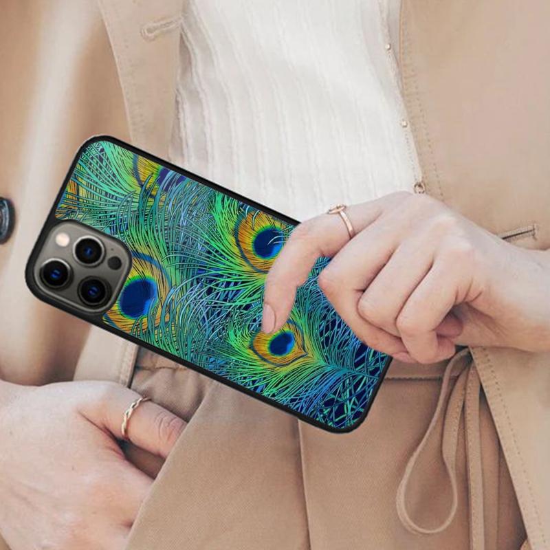 

Beautiful Peacock Feathers Tail Bird Magnetic Phone Case For APPLE iPhone 17 Air 16 14 13 12 Pro Max 15 Plus MagSafe Cover iPhone 13mini