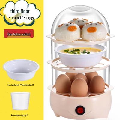 Multi-Function Egg Cooker: Steamed Egg, Anti-Dry Burning, Auto Power Off, Perfect for Breakfast
