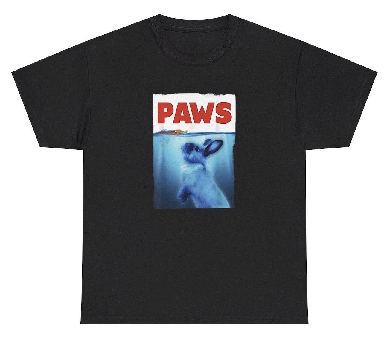 Paws Bunny Parody T Shirt Funny Oddly Specific Animal Lover Silly Humor Tee XL