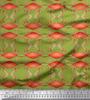 Soimoi Beige Japan Crepe Satin Fabric Crabs Ocean Print Fabric by the metre 42 Inch