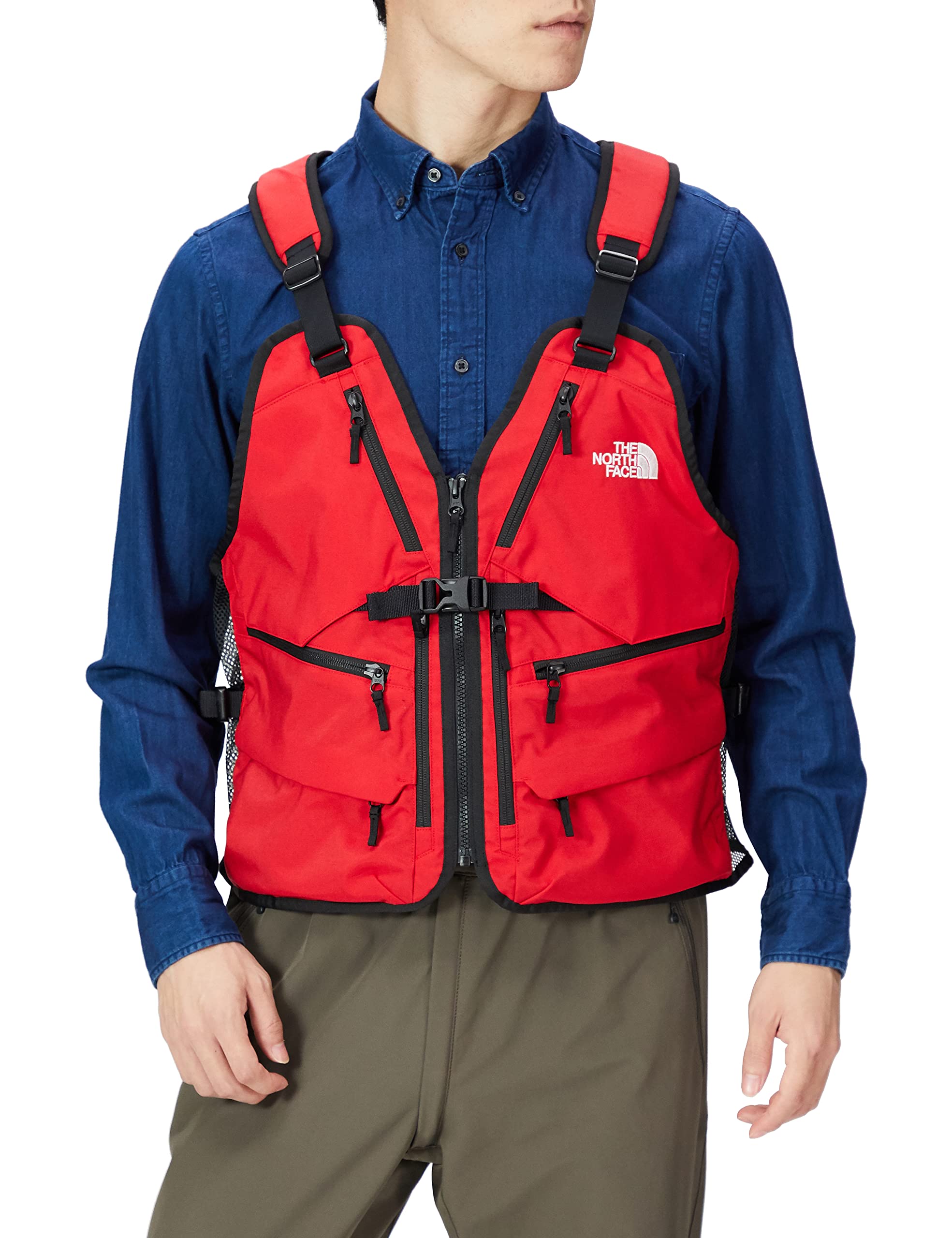 

Жилет North Gear Mesh NP22231 для хранения, усиленный, вентиляционный, для кемпинга, на открытом воздухе, TNF, красный, размер L [The Face]