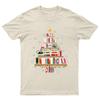 Bookshelf Christmas Reading Holidays TShirt Unisex Gift Retro Funny Unisexs