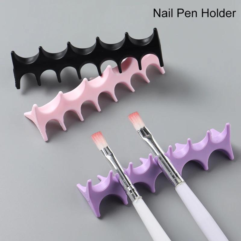 Porta Penne per Unghie in Silicone Morbido Rastrelliera per Pennelli Scaffale Espositore per Pennelli Gel UV Organizer Supporto per Pennelli da Pittura Trucco Manicure
