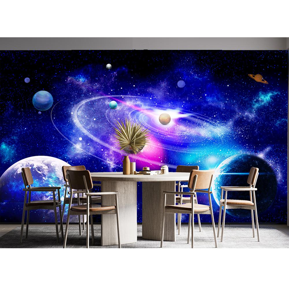 

3D Галактика Настенная Фреска Звезды Космос Обои Для Спальни Гостиной Звездная Ночь Настенная Бумага 200 cm(W) x 140 cm(H)