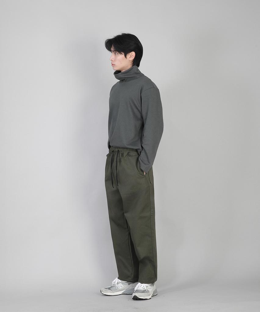 Seinteukeulu Plain Turtleneck Long Sleeve Tee Ppl-884 Slate Gray