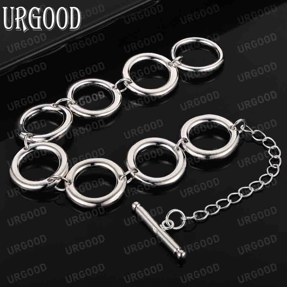 925 Sterling Silver Circular Bracelet Fashion Wedding Jewelry