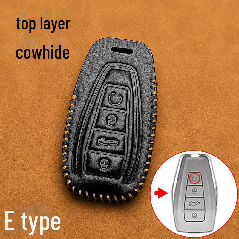 Leather Car Key Cover for Geely Models: Xingyue L, Xingrui, Binyue, Boyue L, Haoyue Pro, Dihao GS (24 Models)