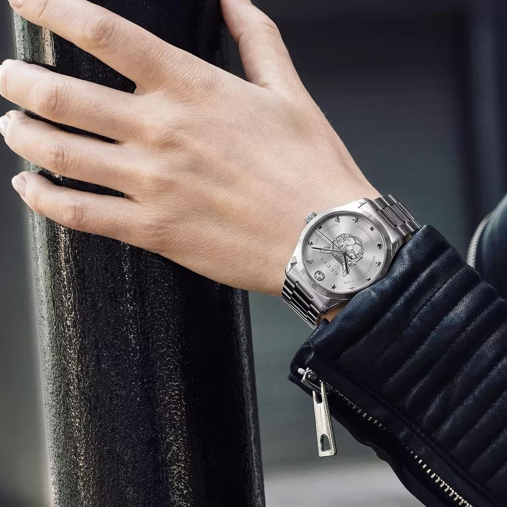 Gucci YA1264095 G-Timeless Silver Dial unisex-klokke