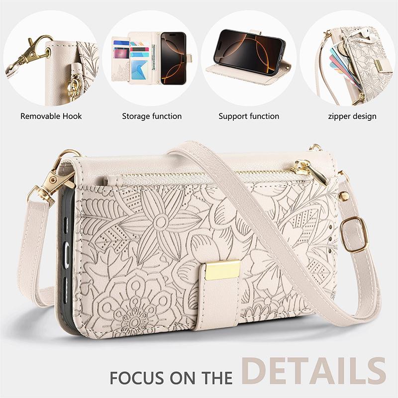Leather Case with Card Holder for IPhone 18 17 15 16 13 14 12 11 Pro Max 17E 16E Casing Full Protection Girl Wallet Phone Covers