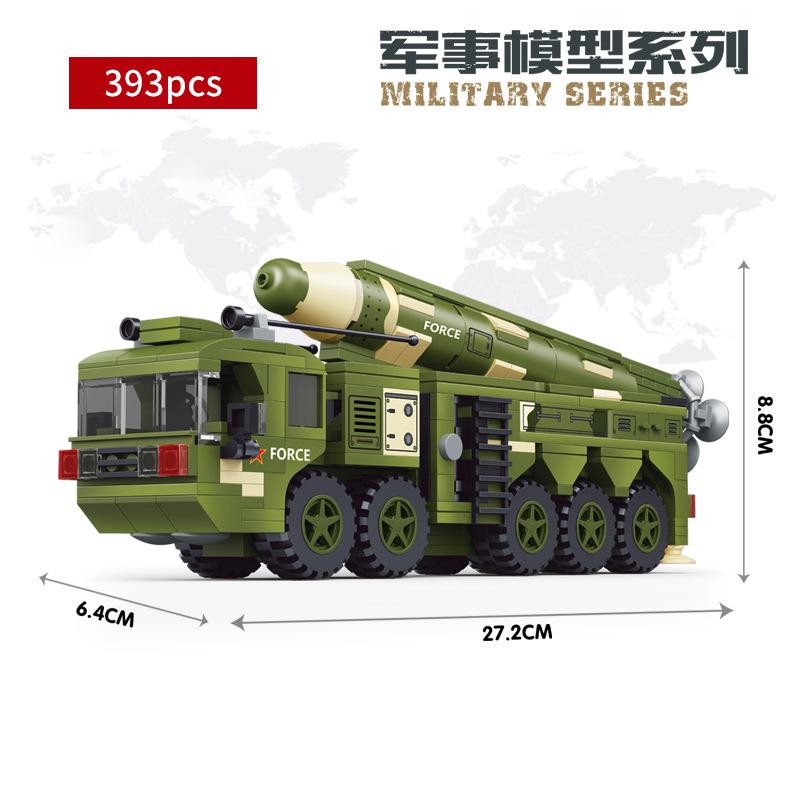 WW2 Building Block Set Tank Military Hummer BTR-82A Wheeled Armored Vehicles Missile Vehicles Scale Model Assembly Toys Playsets For Kids Children
