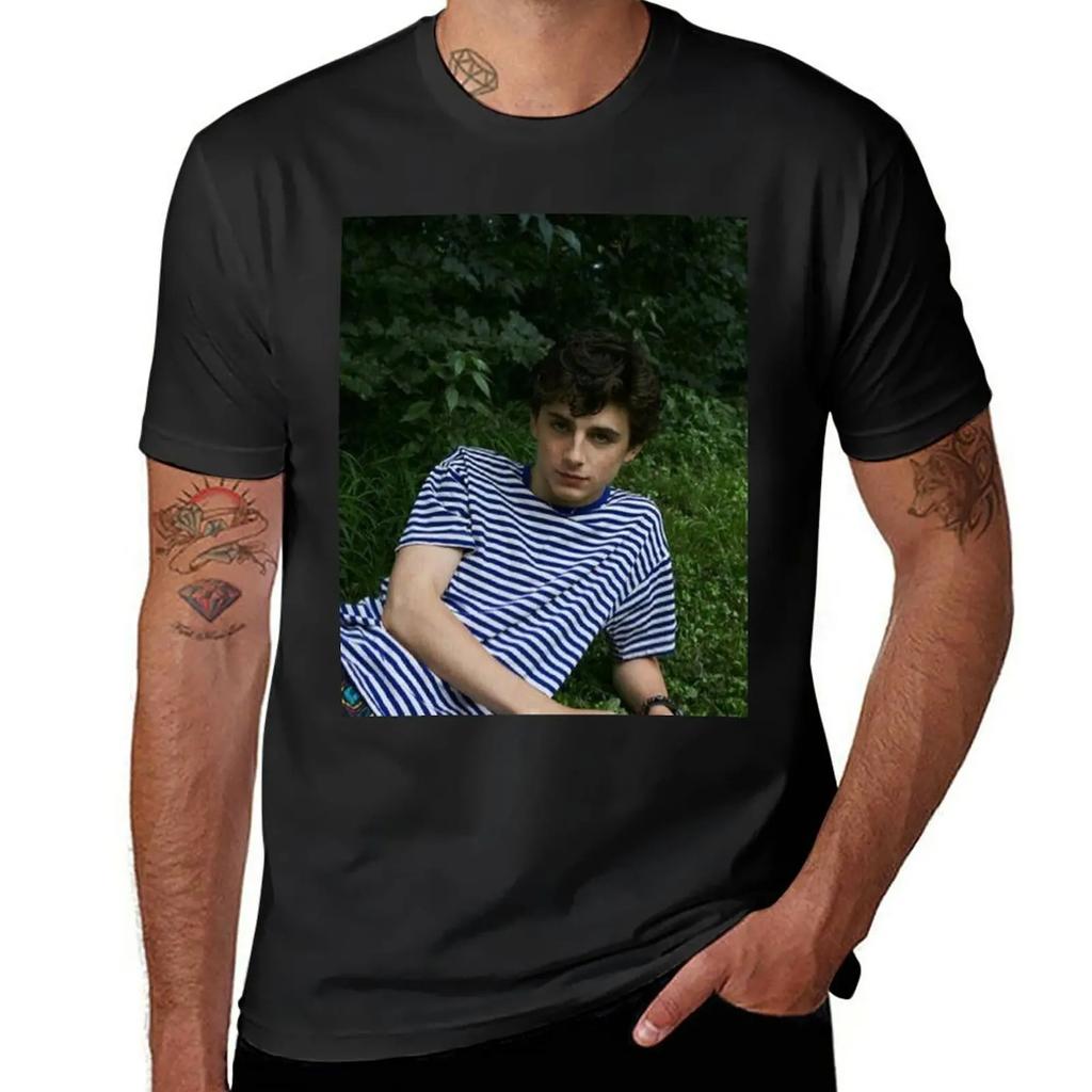 Timothee Chalamet T-Shirt Sports Fans New Edition Quick Drying Funnys Big and Tall T Shirts for Men