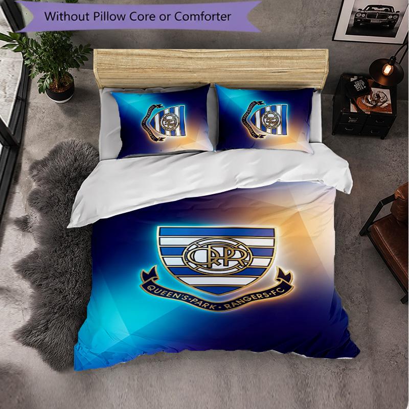 Queens Park Rangers Football Set Biancheria da Letto 3 Pezzi Morbido Copripiumino con Federe Set Decorazione Camera da Letto per la Casa