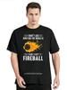 I Cast Fireball Streetwear Zabawne Czarne Ubrania Męskie Bawełniana Koszulka Topy T-shirty Dnd Smok Kostki RPG Planszówka T-shirt