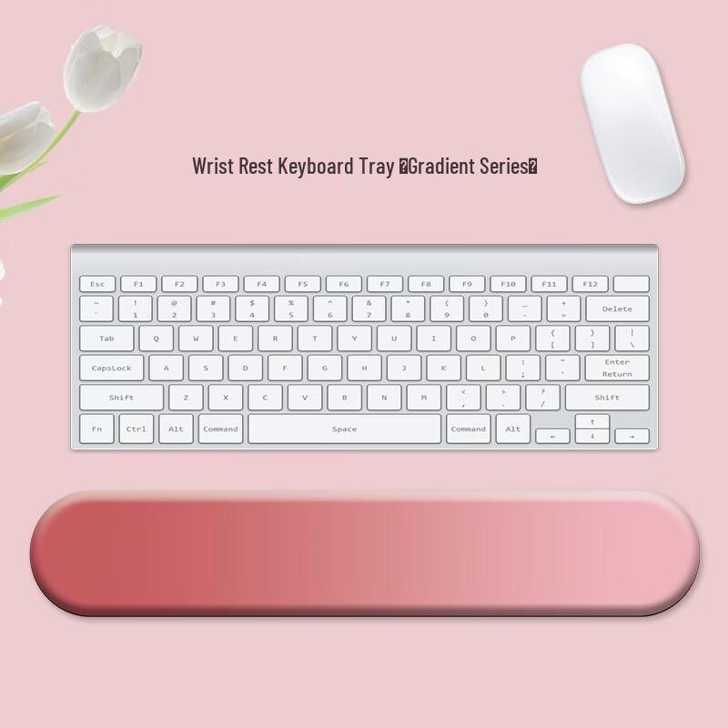 Fumede Red Gradient Ergonomic Mouse & Keyboard Wrist Rest Pad