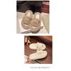 Women's Autumn and Winter New Fur Slippers Fashion Wear Belt Buckle Cotton Slippers