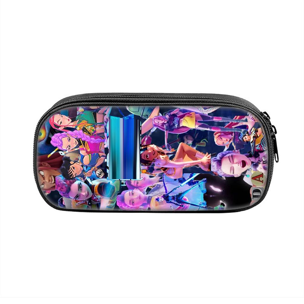 Printed Pencil Case for Students - Large Capacity Pen Bag for School Supplies with Cute Pattern