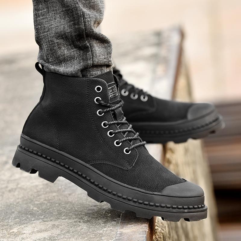 FashionBrand New Autumn and Winter Black Anti Slip and Durable Work Wear Shoes Popular Fashion Comfortable High Top Boots Outdoor Boots