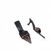 European and American New Simple One word High Heels Sexy Pointed Thin Heels Cool Slippers