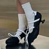 Designer High Heels Women's Round Head Cross Lace Strange Shoes Sports Style Silver Low Heels