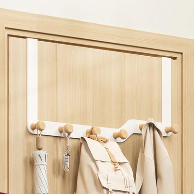 Organizator cu cârlige pentru ușă cu 6 cârlige pentru pălării, eșarfe și genți