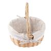 Rattan Storage Basket Hand Made Oval Picnic Storage Basket for Indoor Outdoor