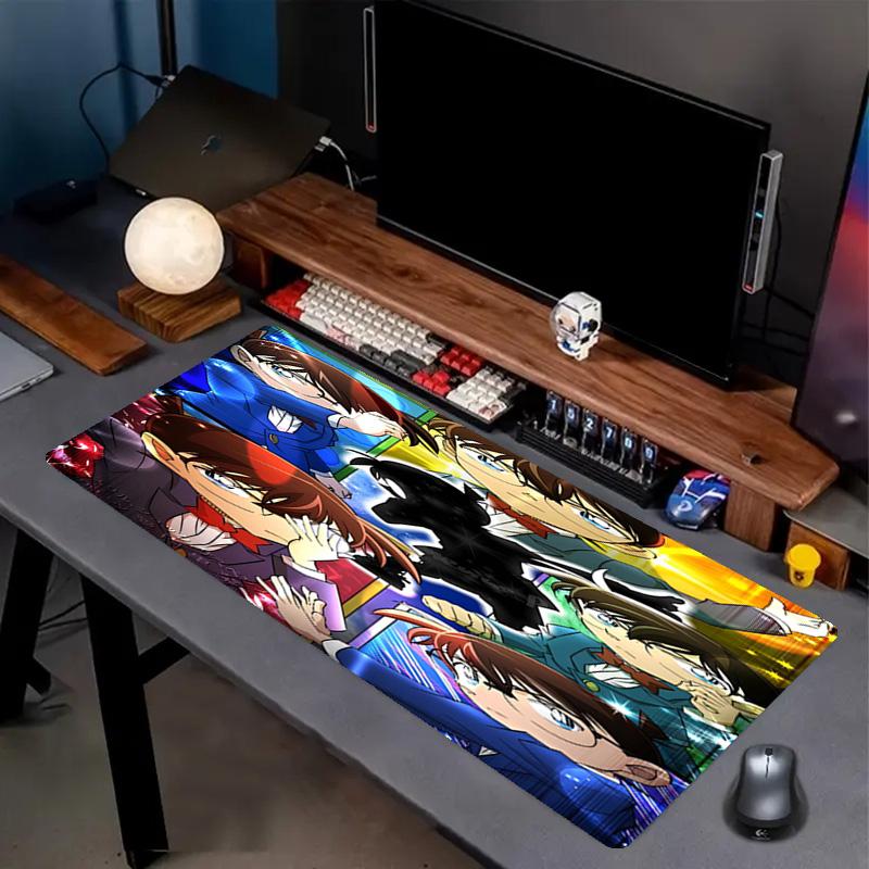 Detective Conan Print Mouse Pad, Anti‑Slip Desktop Keyboard Mat, for PC Laptop Gaming Working Daily Use, Cool Festival Surprise Gift
