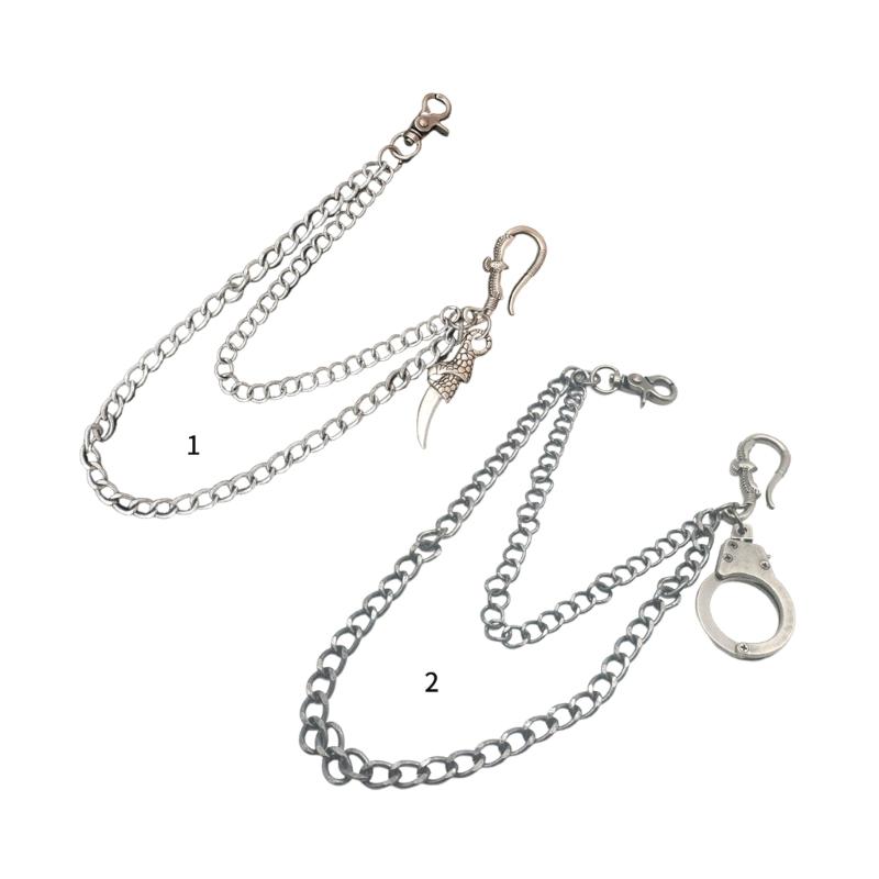 Retro Designs Hawks Claw Pants Chain With Double Layer Sturdy Alloy Chains for Unique Fashion Statements Pieces