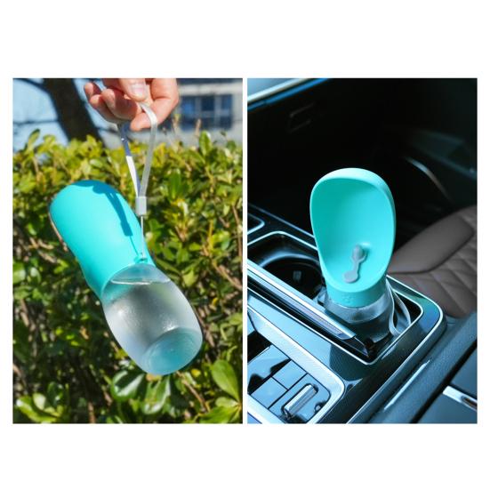 300ml Leak Proof Dog Water Bottle Outdoor Portable Puppy Water Dispenser with Bowl for Walking Travel Hiking