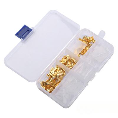 120 bucăți aur/argint, mufă presată la rece 2,8/4 8/6,3 mm conector bloc terminal