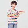 Boys' Tie-Dye Rainbow Stripe Cool-Touch Cotton T-Shirt
