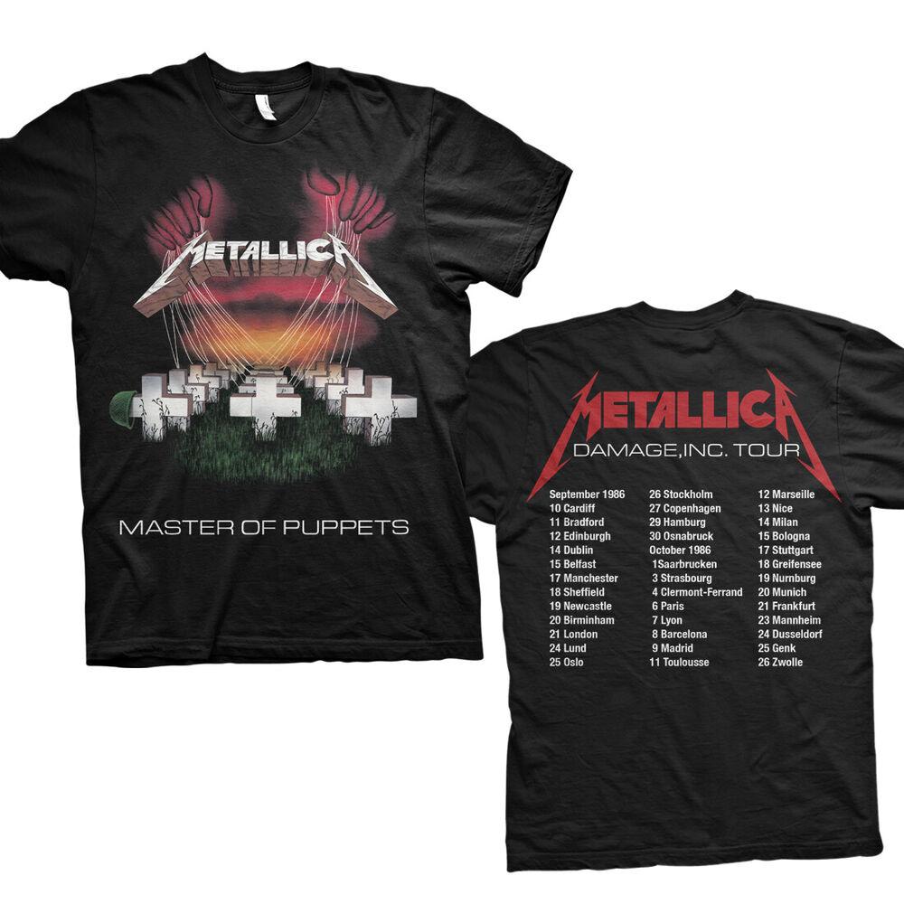 

Черная футболка унисекс Metallica Mop Tour Europe 86 футов